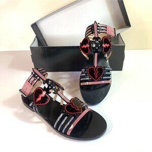 Valentino NEW Love Blade Sandal Spring 2017 RTW Hearts & Daggers Size 37 / 7